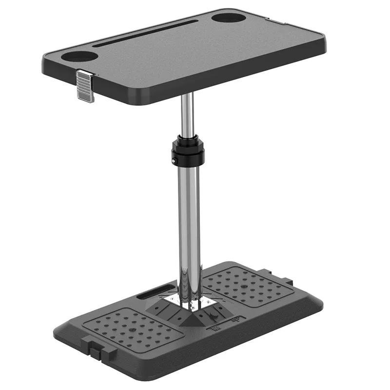 Pneumatic Lifting Table 360 Rotating Adjustable Height Folding Desk for Car Camping Outdoor Indoor