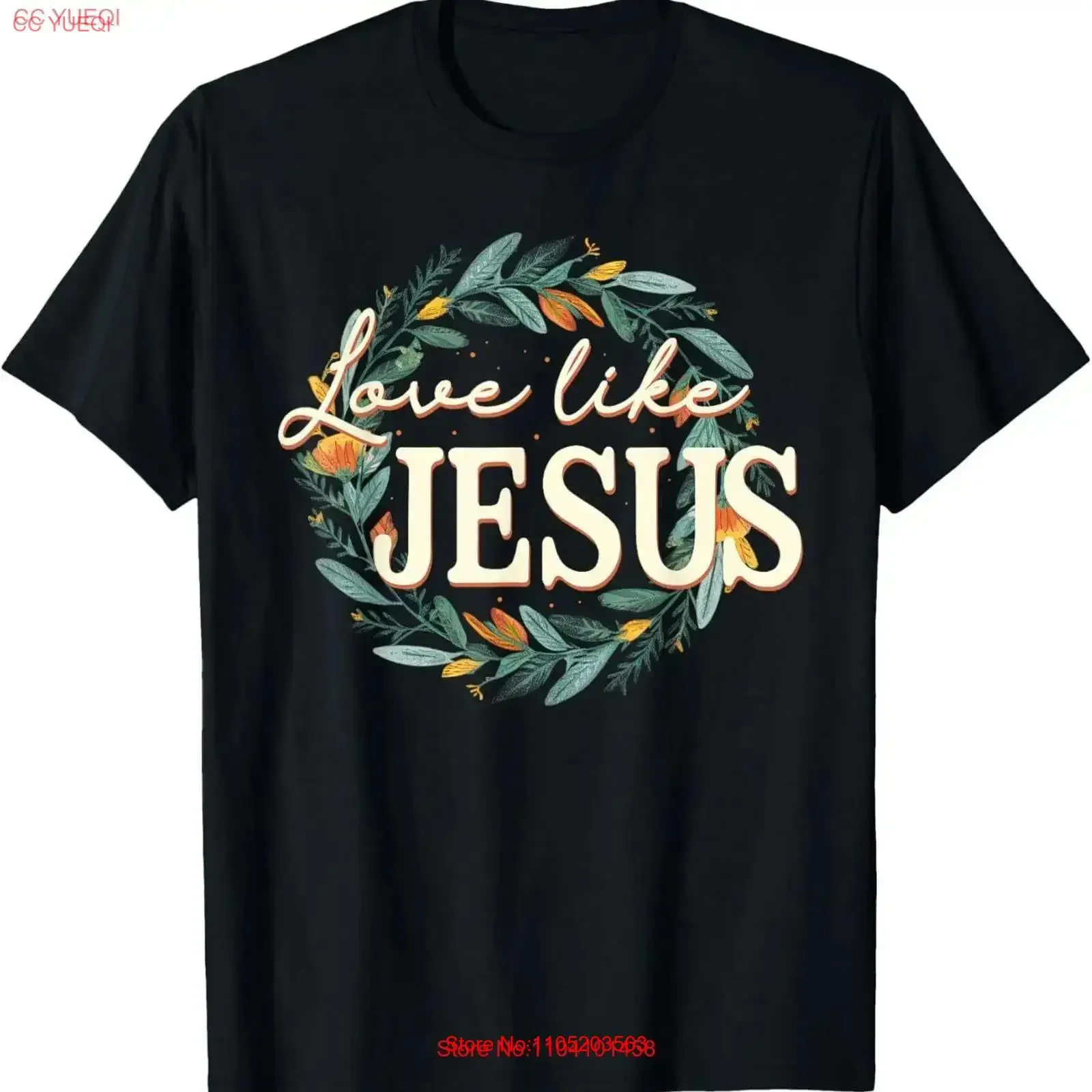 الحب مثل يسوع المسيحية الكتاب المقدس الآية مضحك هالوين إقتباس تي شيرت خمر غسلها امتدت الرسم لينة مريحة أوم