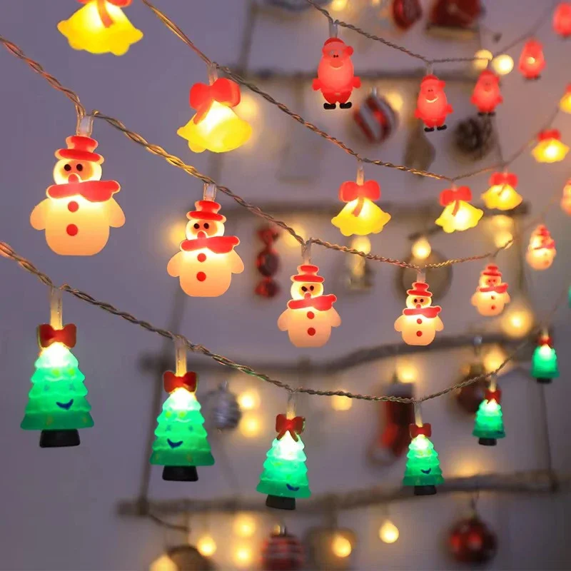 1.5M Christmas LED String LightLED String Lights Christmas Tree Snowman Old Man Ambient Lights Father Christmas String Lights