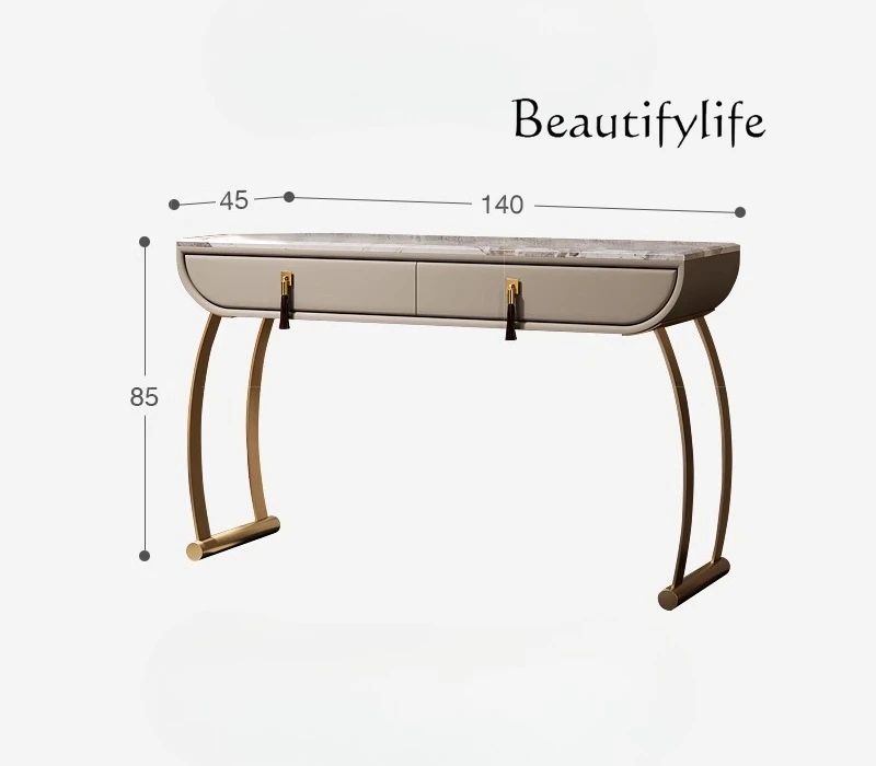 

Light Luxury Entrance Cabinet Living Room Customized Italian Advanced Large Flat Layer Fashion Marble Entrance Platform