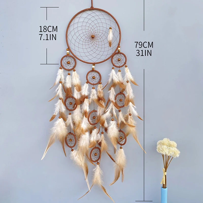 Dream Catcher Exquisite Handmade Feathers Wind Chimes Living Room Bedroom Hanging Ornaments Wall Decorations Birthday Party Gift