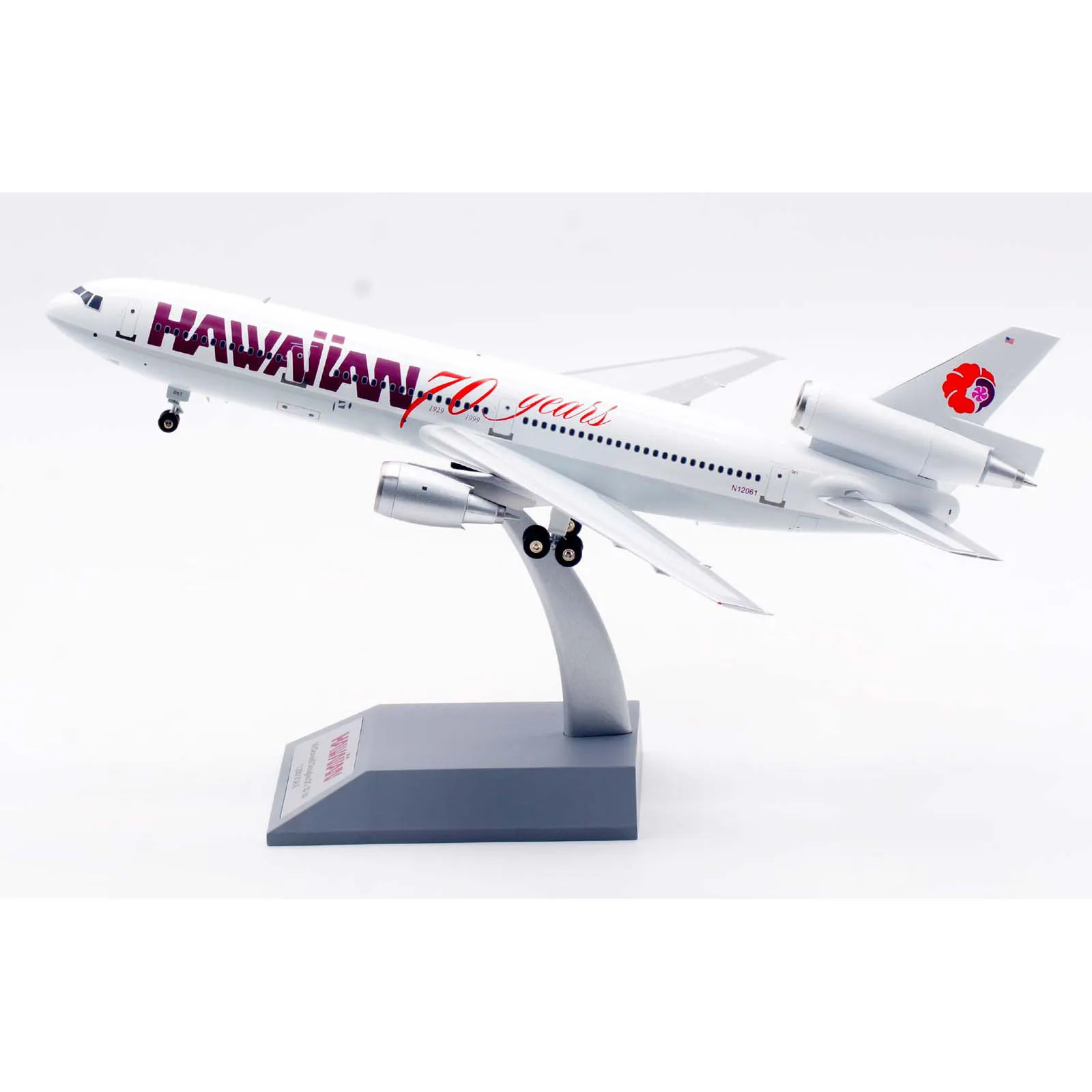 B-103-061 Alloy Collectible Plane Gift B-Models 1:200 Hawaiian Air McDonnell Douglas DC-10-30 Diecast Aircraft Jet Model N12061