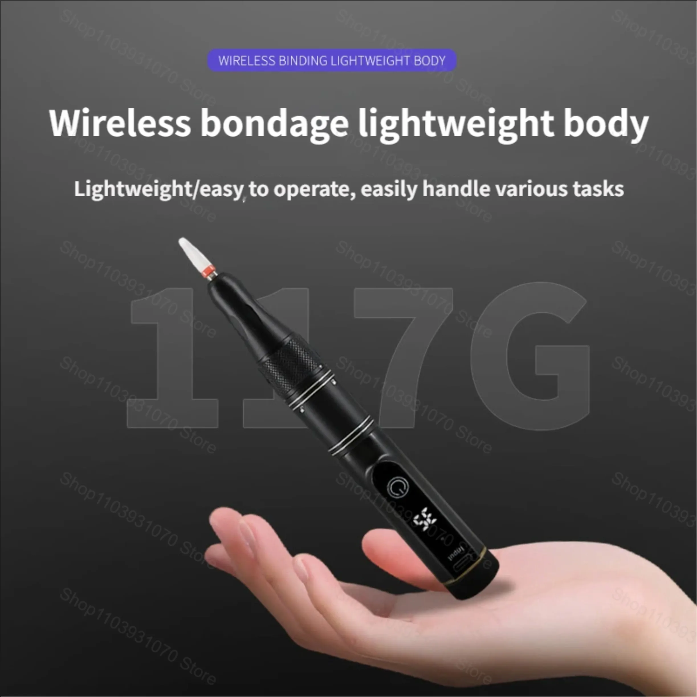 Lime à ongles Rechargeable USB, vitesse électrique réglable, stylo à ongles Portable pour l'élimination des armures, perceuse de manucure, outil de Salon de manucure