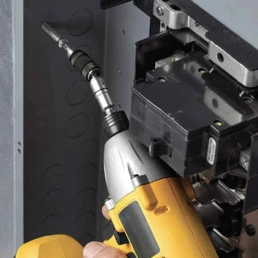 Sechskant-Schraubendreher-Bit-Set mit magnetischem Ring – Schnellwechsel-Bohrer-Verlängerungsstange mit Führungshalter für Handwerkzeuge und Bohrmaschinen – Detail 8