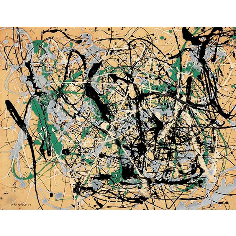 

Jackson Pollock oil painting,Number 17,hand painted abstract painting, Modern wall artwork,home decoration canvas free shipping