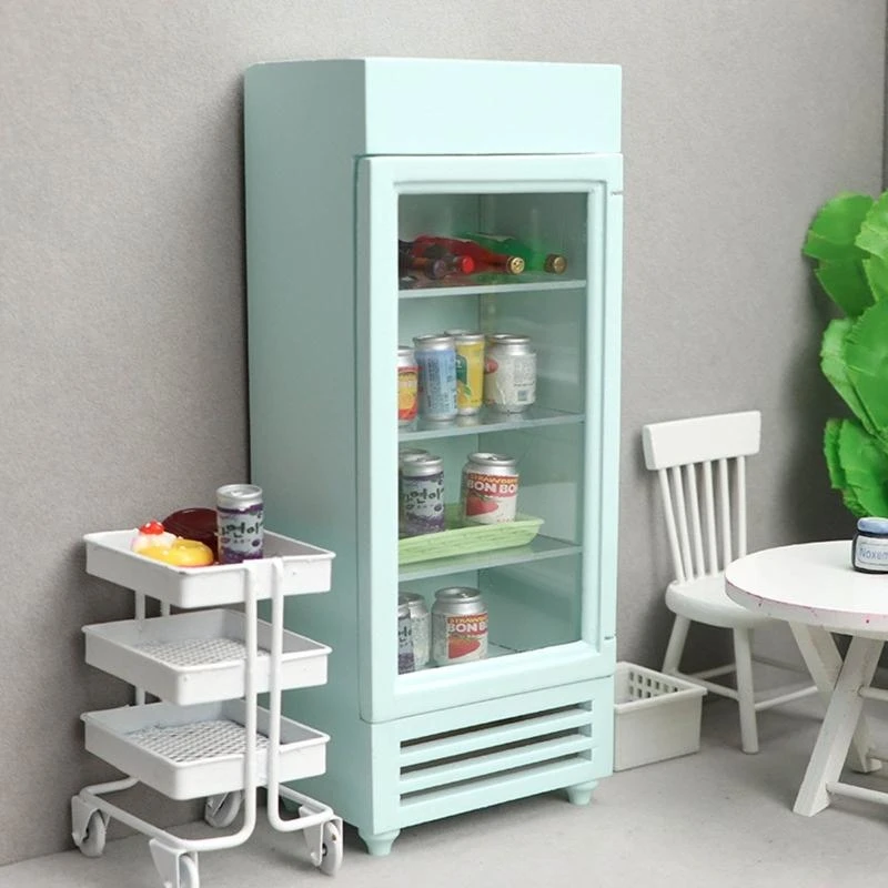 Miniature Refrigerator Realistic Freezer for Girls for Doll House Decor Pretend for Play Kitchen Furniture Child Role fo 15UB