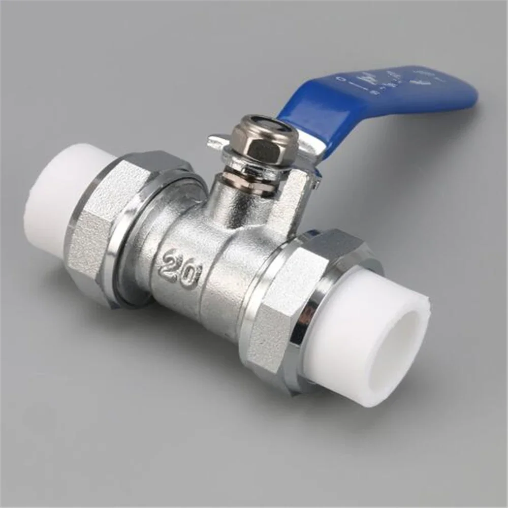 Brass Thickened PPR Double Head Live Ball Valve PPR Hot Melt Pipe Fast Boiling Water Valve 20 25 32