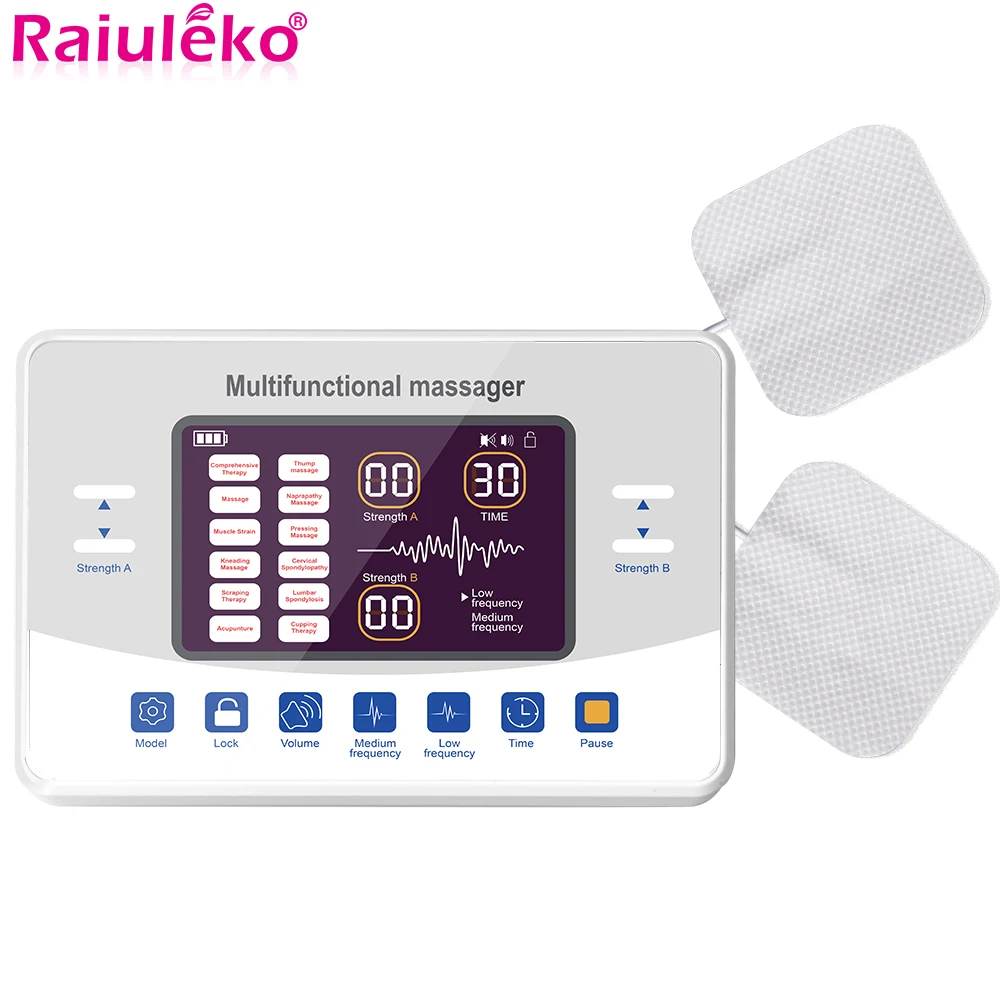 12 Modes TENS Low Frequency Therapy Device EMS Muscle Stimulator Electric Pulse Massager Myostimulation Apparatus Massage Relax