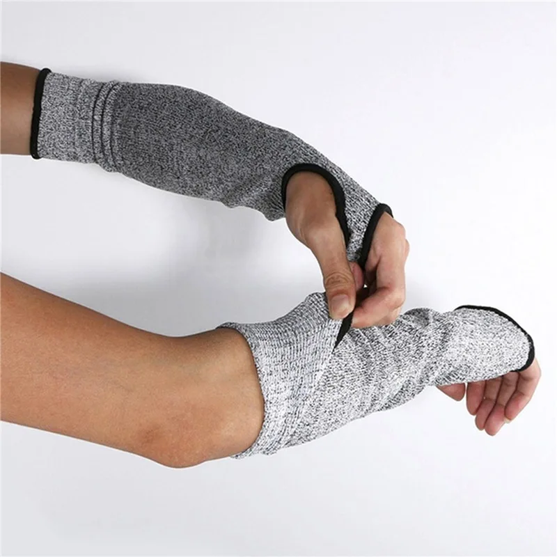 1Pc Level 5 HPPE Cut Resistant Anti-Puncture Work Protection Arm Sleeve Cover Anti-cut Level 5 Safety Work Gloves Cut Gloves