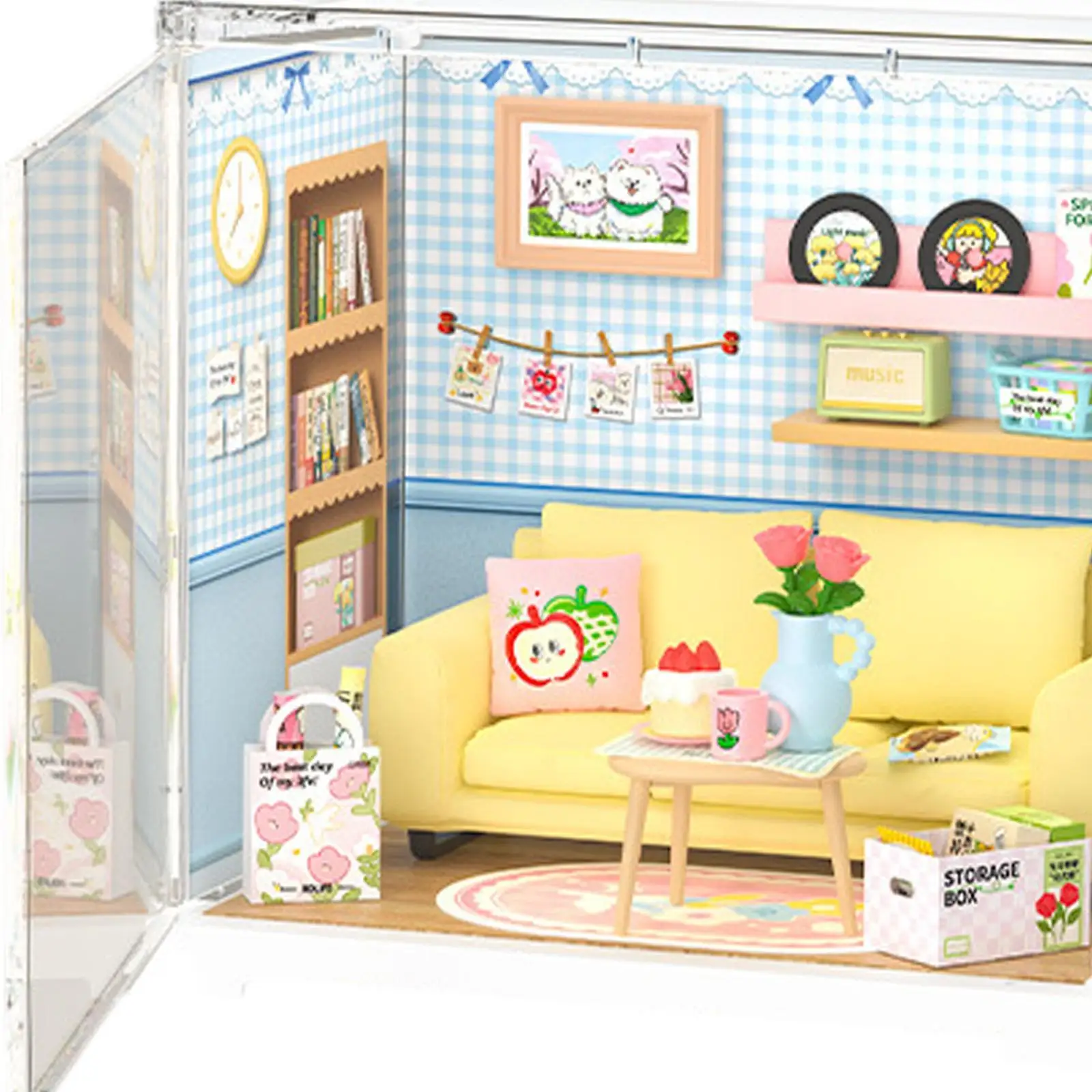 Casa de muñecas en miniatura DIY con muebles, casa de juguete artesanal, Kit de bloques de construcción, Mini modelo de casa para niños, niñas, amigos y niños