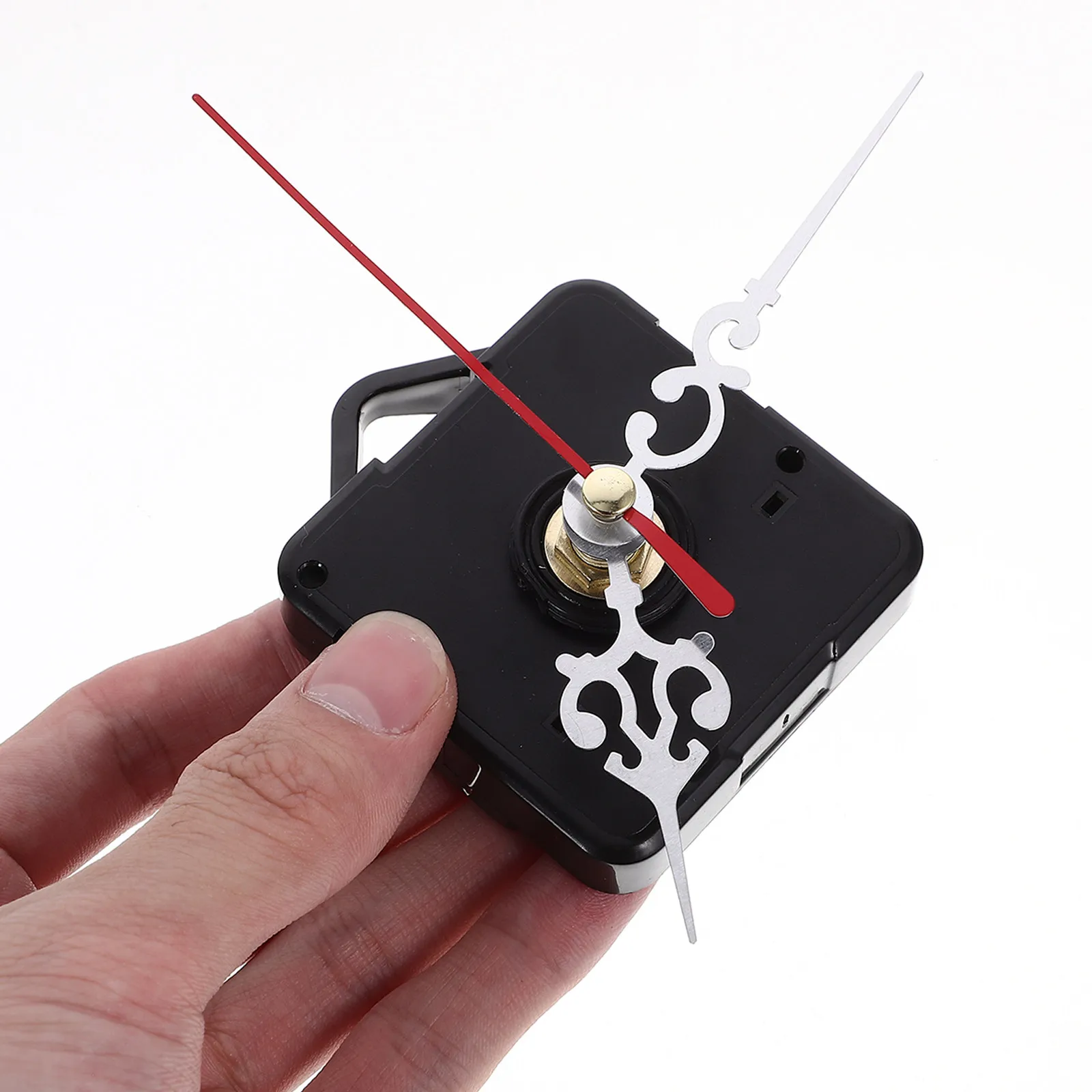 1Set Clock Movement Kit Plastic Wall Clock Mechanism Accurate Silent Operation with Hands for DIY Home Decor Repair Use