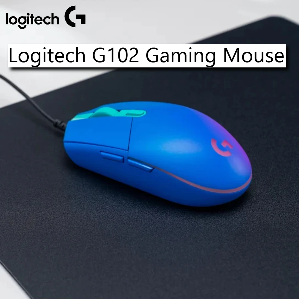 لوجيتك G102 LIGHTSYNC RGB ماوس ألعاب سلكي 8000 ديسيبل متوحد الخواص 6 أزرار قابلة للبرمجة لأجهزة الكمبيوتر المحمول لألعاب LOL FPS