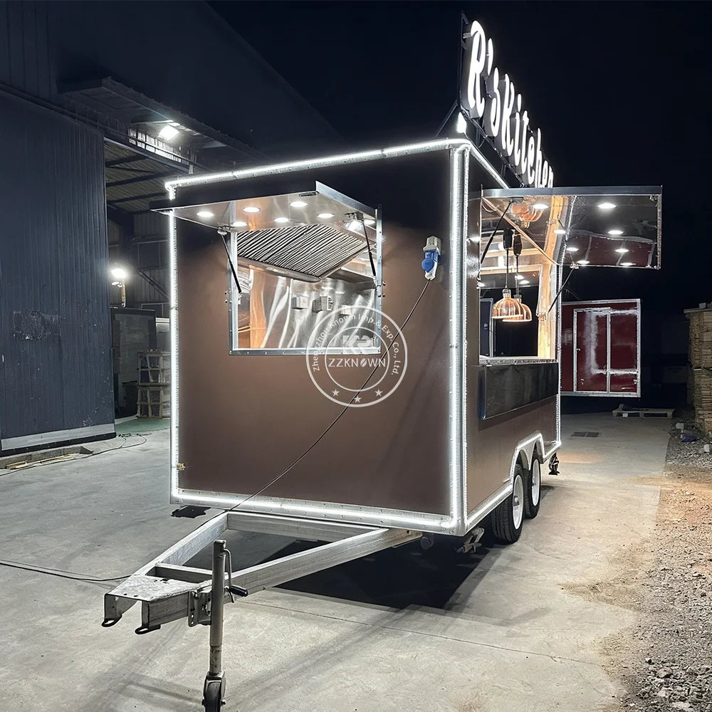 

Food Trailer Food Cart Food Truck With Full Kitchen Restaurant Equipment Van Ice Cream Cart