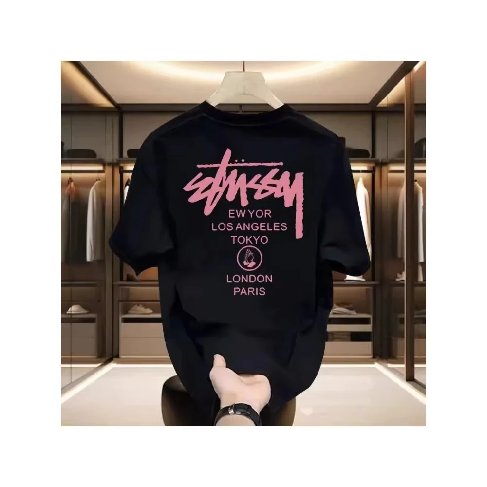 White Skateboard Street Trendy Brand T-shirt Cotton Graphic Tee Men Women Summer Streetwear
