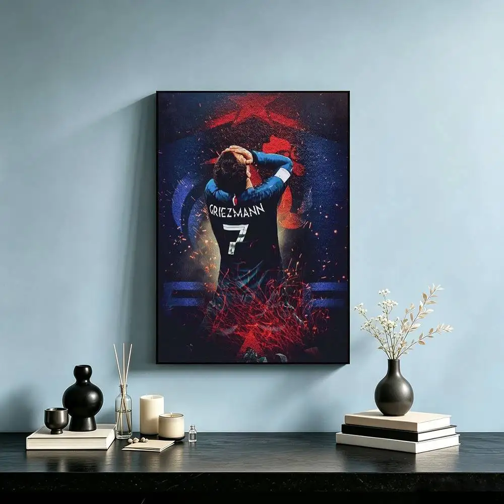 A-Antoine Griezmann Poster Waterproof Wall Art Sticker For Bar Living Room Vintage Decor High Quality Print Gift