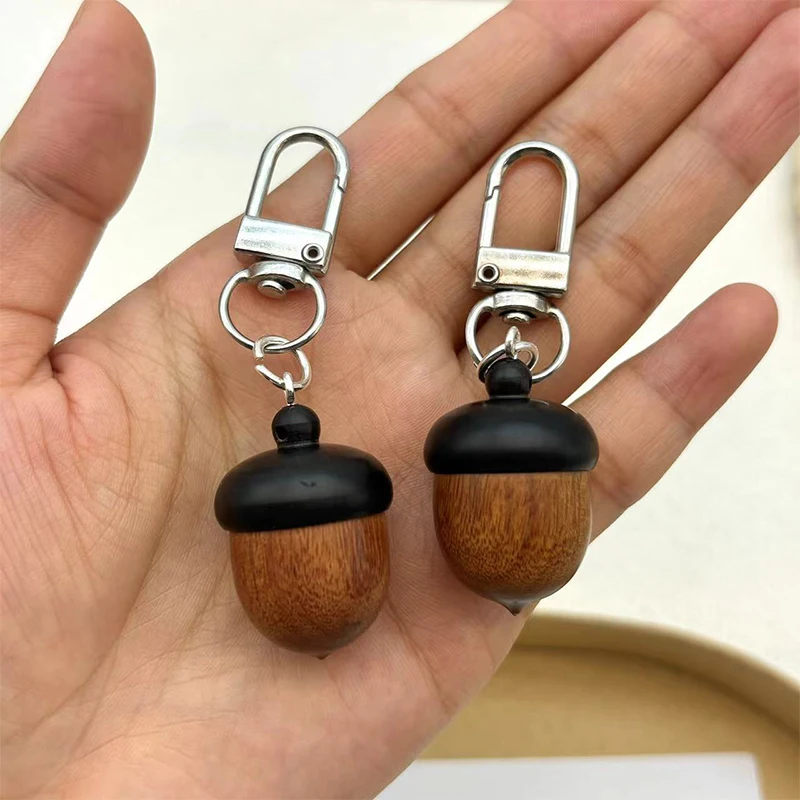 For Women Men Novelty Backpack Decoration Accessories Gifts Creative Simulation Acorn Car Keychain Personalized Bag Pendant