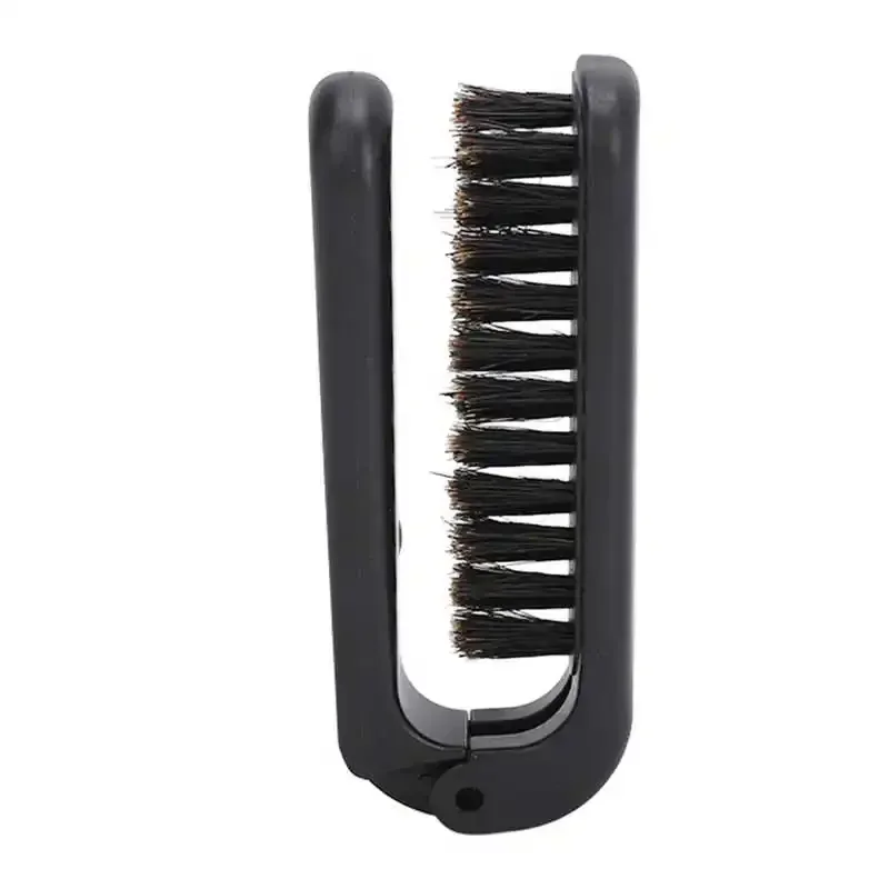 Peine de cerdas de barba plegable para hombre, peine de cerdas de pelo de cerdo, resistente al agua, limpieza de aseo, peinado de barba, 1 unidad