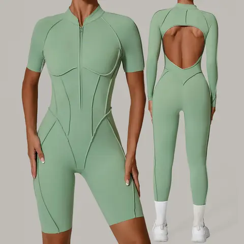 Fitness Long Sleeved Sports Jumpsuit Yoga Suit Gym Set Bodysuits Women Training Sportswear Women Push Up Female Workout Clothes