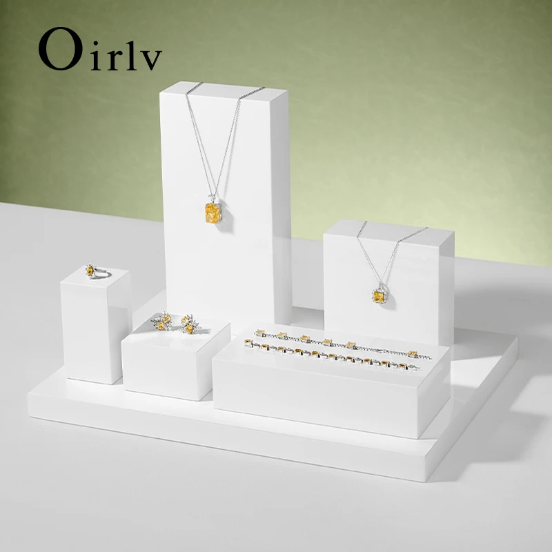 

Подставки для ювелирных изделий Oirlv Pure White: Доступные роскошные кубики-держатели для серег, ожерелий и колец, реквизит для демонстрации украшений
