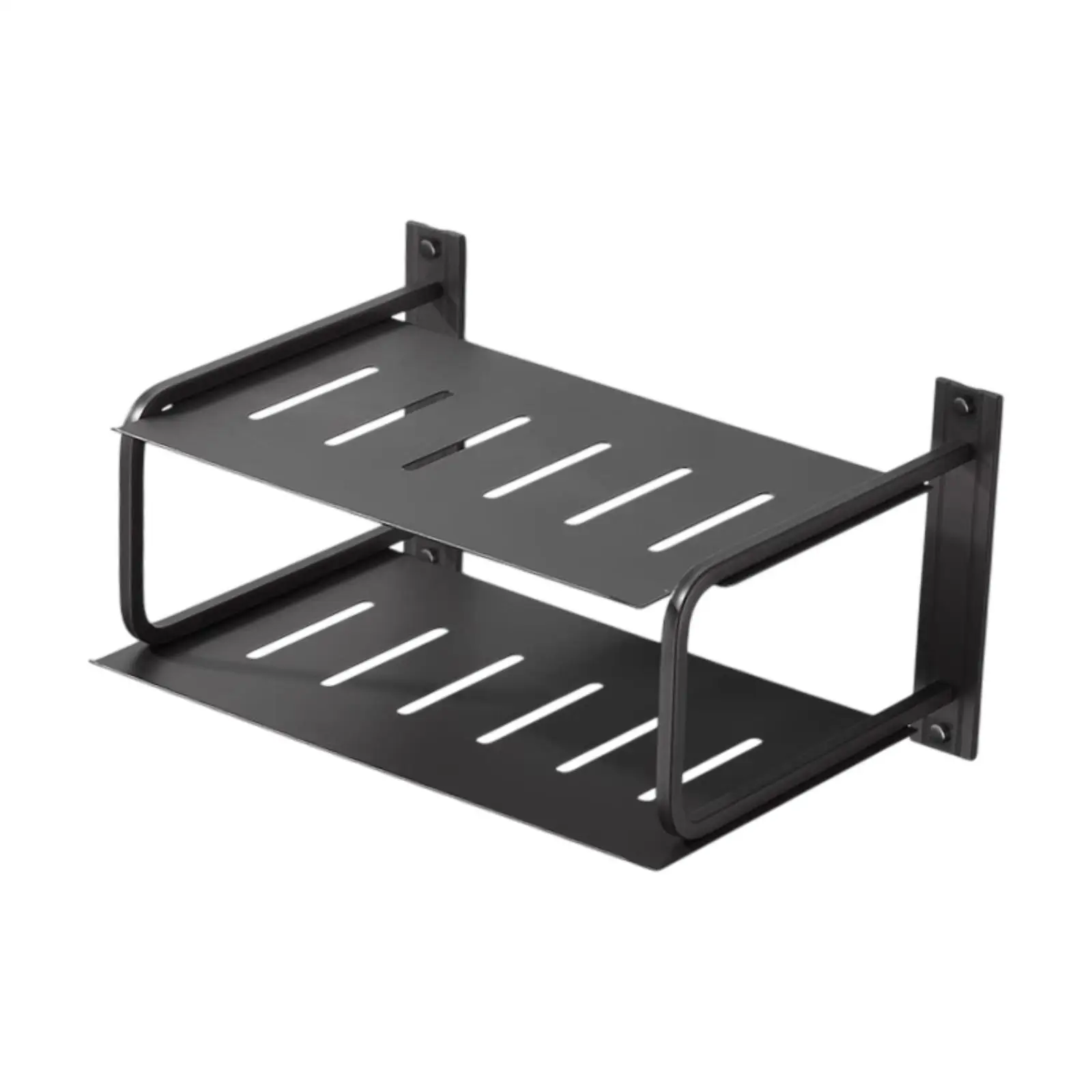 2 Layers Projector Shelf for Wall Strong Load Bearing Sturdy Structure Home Organizer for Player Living Room Socket Camera Clock
