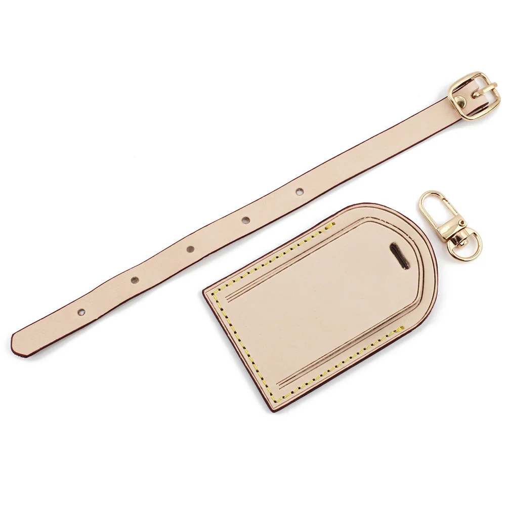 Leather Luggage Tag Travel Accessories Men Women Suitcase Baggage Handbag Tags Luxury Bag Decorations Labels