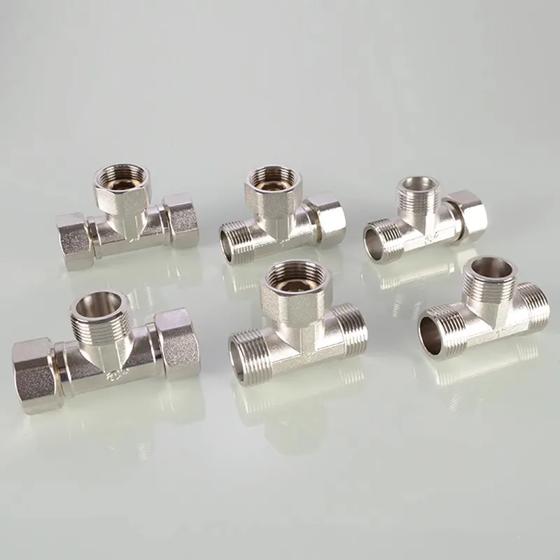 1-Zoll-Verbindungsstück aus Messing mit Innengewinde, Außengewinde und verdicktem T-Rohr-Zubehör DN25