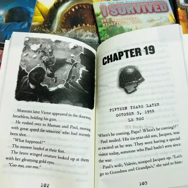 21 libri/Set I sleeped English Reading Books Disaster History Survival Novel Escape Guide libri per libri scientifici per bambini