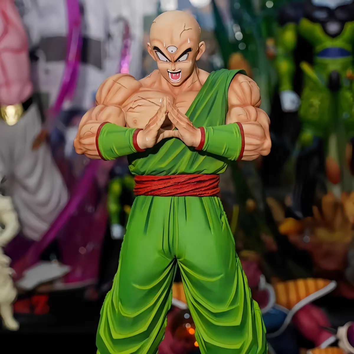 

31cm Dragon Ball Tien Shinhan Action Figure Statue Z Fighters Figurine PVC Anime Model Doll LK Toys CS Collection Holiday Gifts