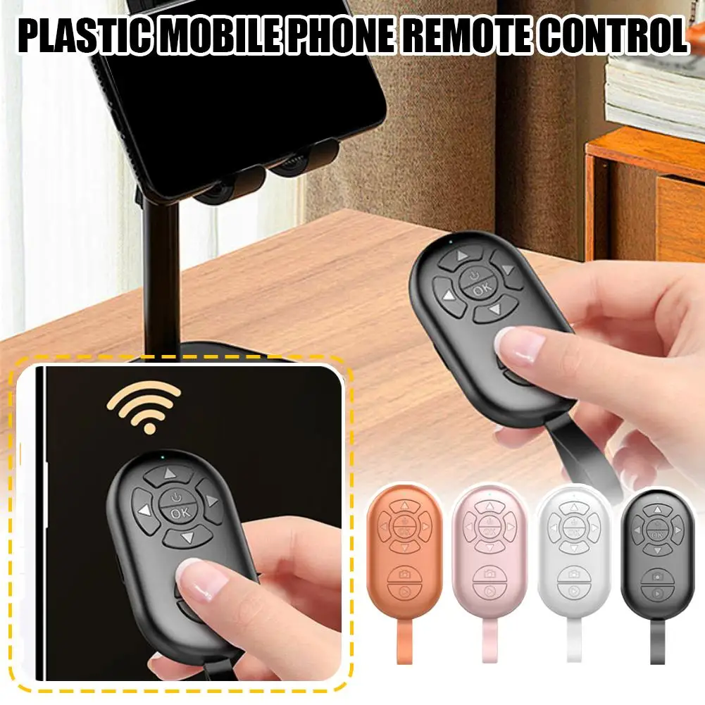 Wireless Phone Selfie Photo Shutter For Tiktok Video Page Turner Rechargeable Bluetooths-compatible Remote Controller W7Q0