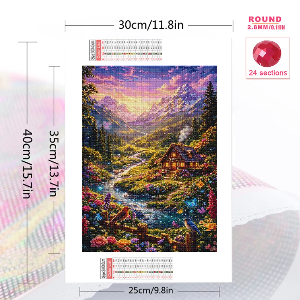 エバーシャインツリー ダイヤモンドアート絵画 山のアクリルク - Art Craft Resin のレビューと価格