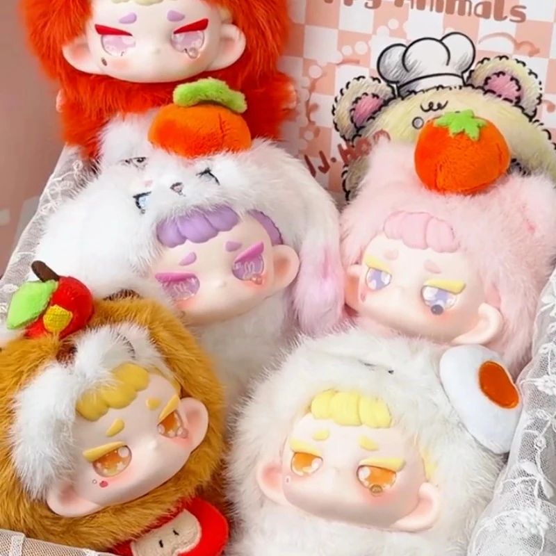 

JJ HOO Happy Animals Blind Box Cute Anime Figure Mystery Box Keychain FUNII Surprise Bag Pendant Desktop Decor Toy Girls' Gifts