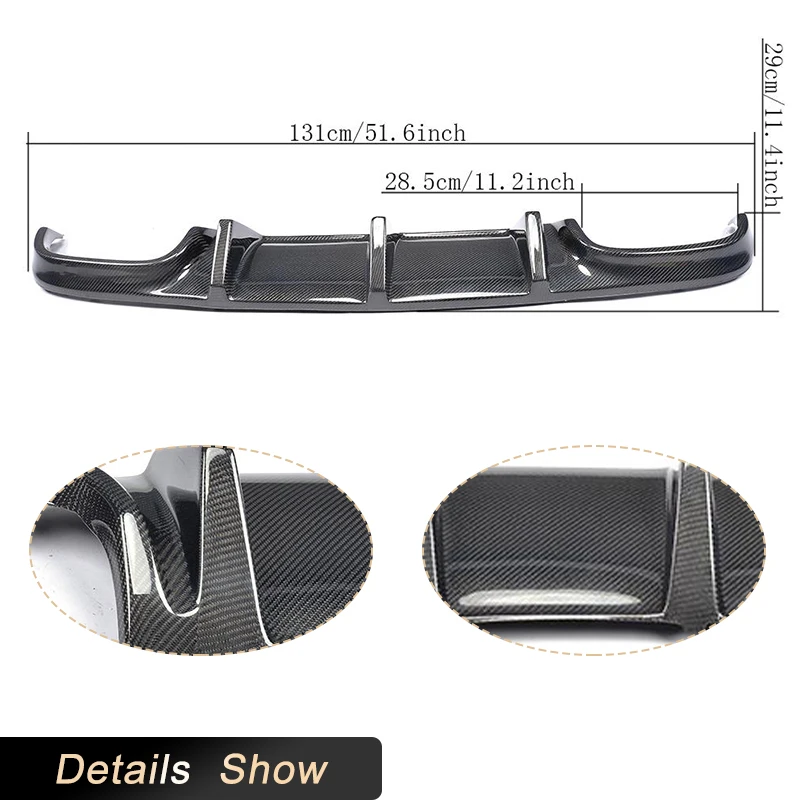 Carbon Fiber Rear Bumper Diffuser Lip Spoiler for Mercedes Benz C-Class W204 C63 AMG Sedan 2008-2011 FRP Rear Diffuser view 4