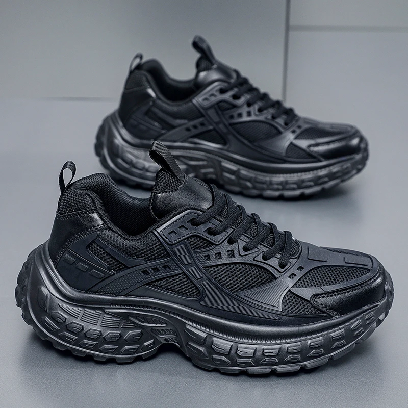 

Men's Shoes 2025 New Summer Mesh Breathable Large Size Youth Sports Casual Men's Thick-Soled Height-Increasing Dad Shoes
