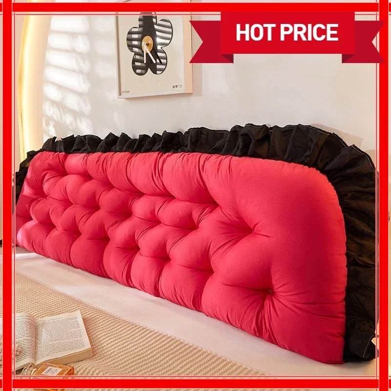 직사각형 다다미 침대 옆 쿠션 침대 머리판 베개잠자는 목 몸 베개 대형 등받이 지원 볼스터 룸 장식