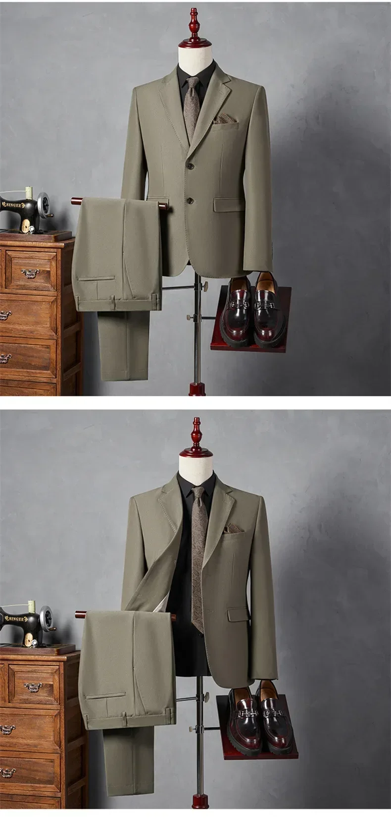 

H362 Formal three-piece suit groomsmen groom wedding dress hairstylist suit