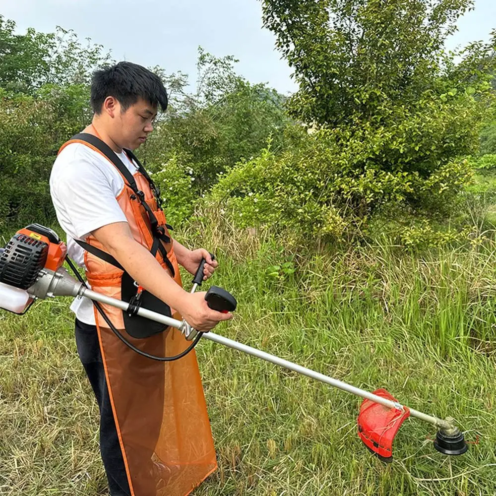With Pockets Mesh Lawn Mower Apron Full Coverage Breathable Gardening Apron Safety Lightweight Garden Work Suit Lawn Worker