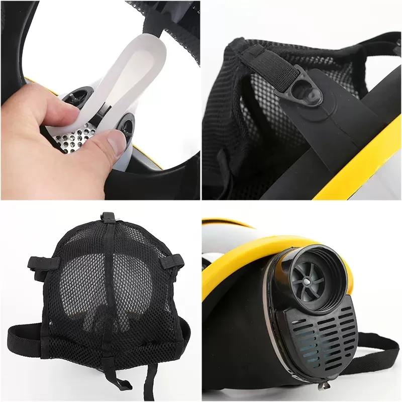 High Quality Full Face Gas Mask Respirator Toxic Gas Filtering For Painting Pesticide Spraying Work Safety chemistry respirator