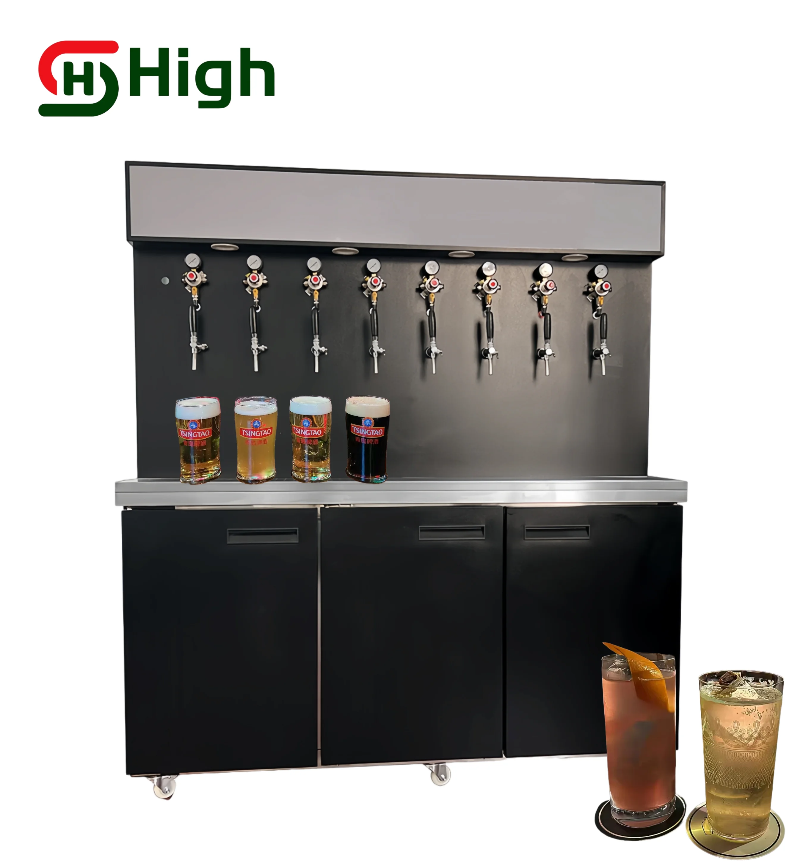 Hot Selling Draft Beer Machine Beer Kegerator Beverage Dispenser Equipment Cooler Tower Drink Dispenser