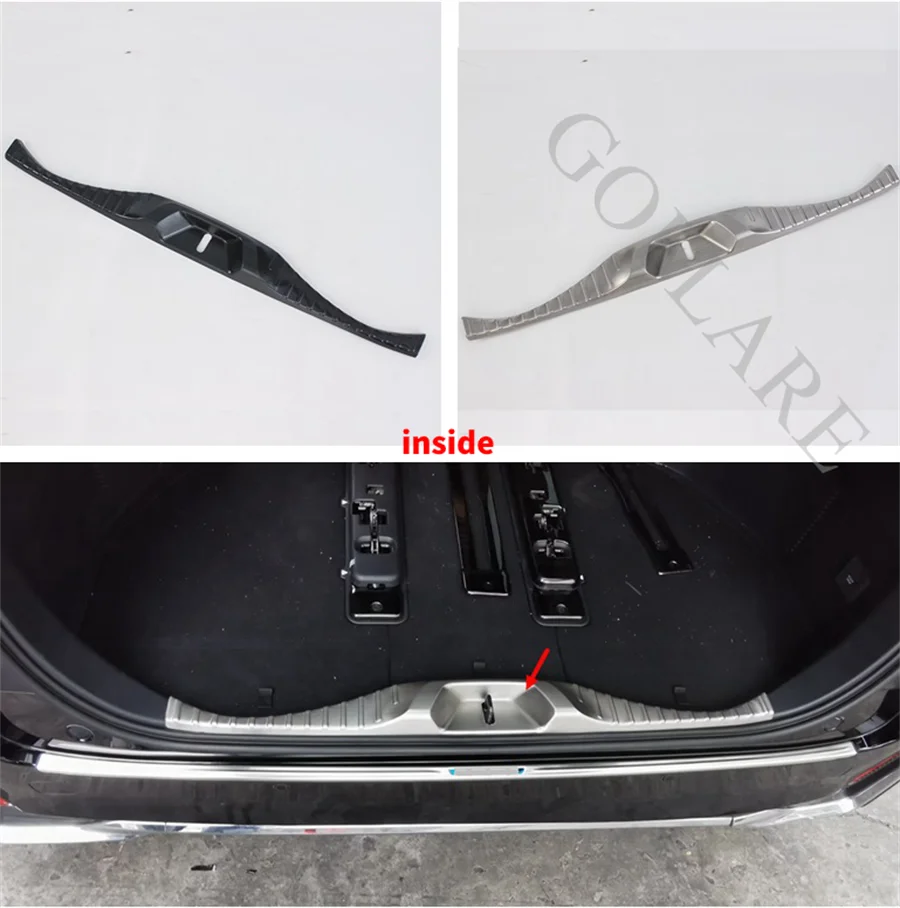 For Toyota alphard vellfire 40 Rear Trunk Bumper Protector Guard Trunk Tread Plate Cover Trunk sills stainless Car Accessories