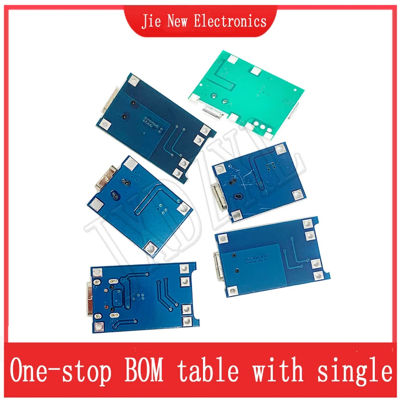 5PCS 5V 1A Micro/Type-c/Mini 18650 TP4056 Lithium Battery Charger Module Charging Board With Protection Dual Functions 1A Li-ion