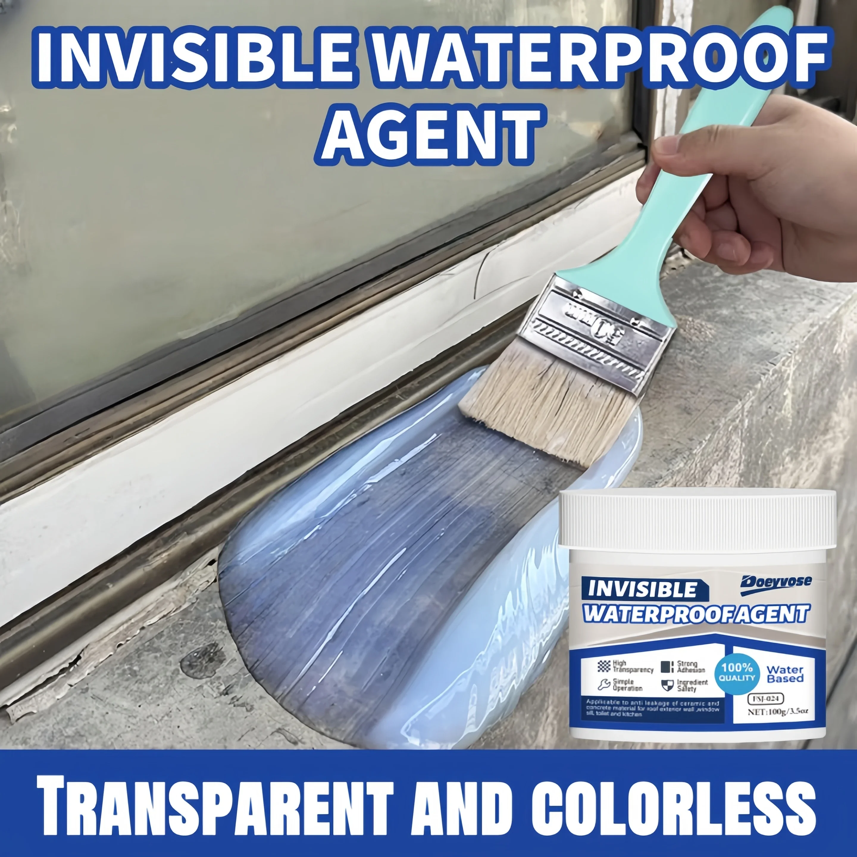 500g/300g/100g Super Transparent  Waterproof Sealant , For Home Roof Bathroom RV Leak Repair