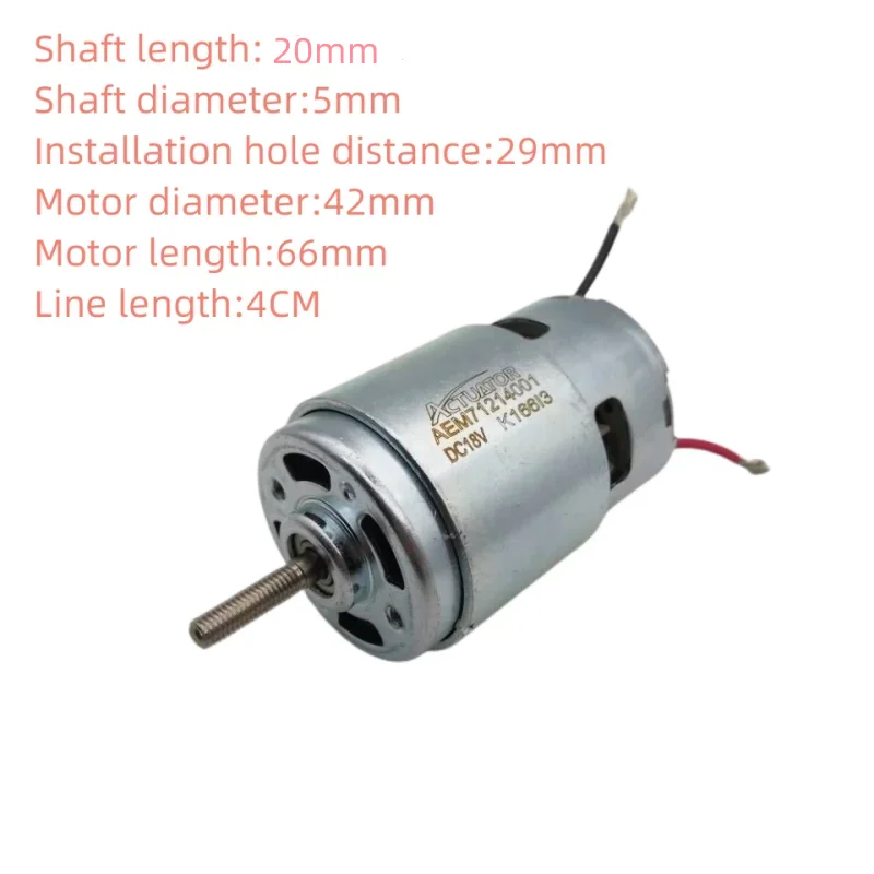 

775C/18V Lawn Mower Motor, Front with Ball Bearing, Built-in Cooling Fan, Threaded Long Shaft