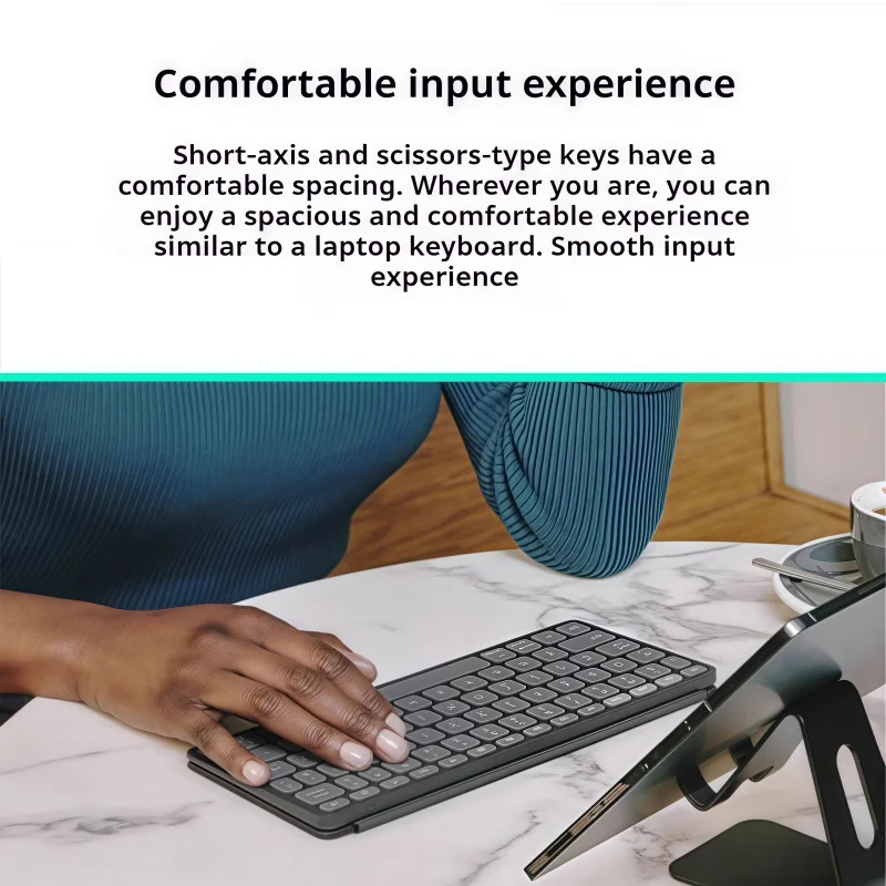 Keys To Go2 Wireless Keyboard Portable Ipad Tablet Lightweight Silky Touch Protective Cover Environmentally Friendly Plastic