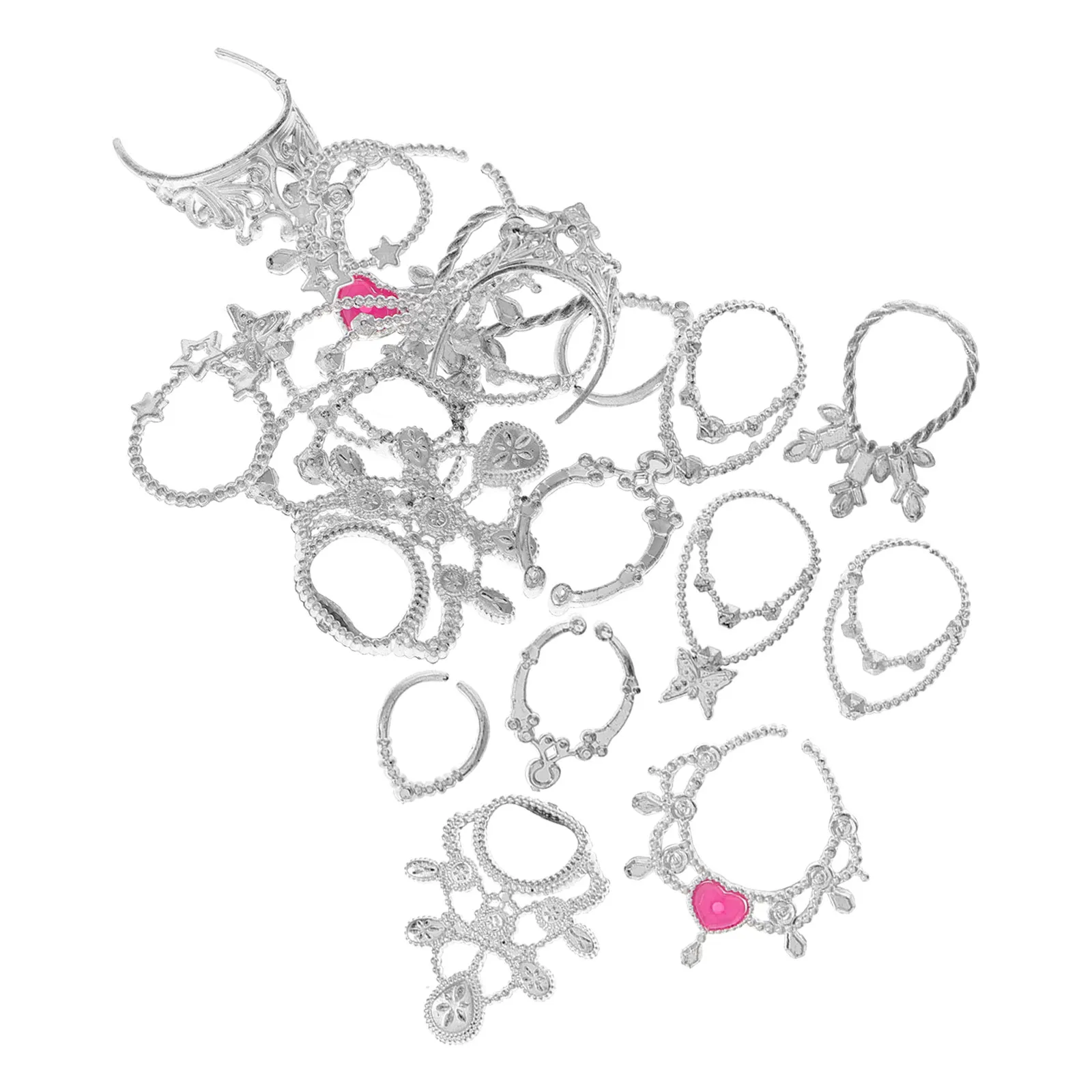 20Pcs Miniature Necklace Jewelry Set Exquisite Handcrafted Dollhouse Accessories Versatile Mix Match Dress Up Kit for Creative