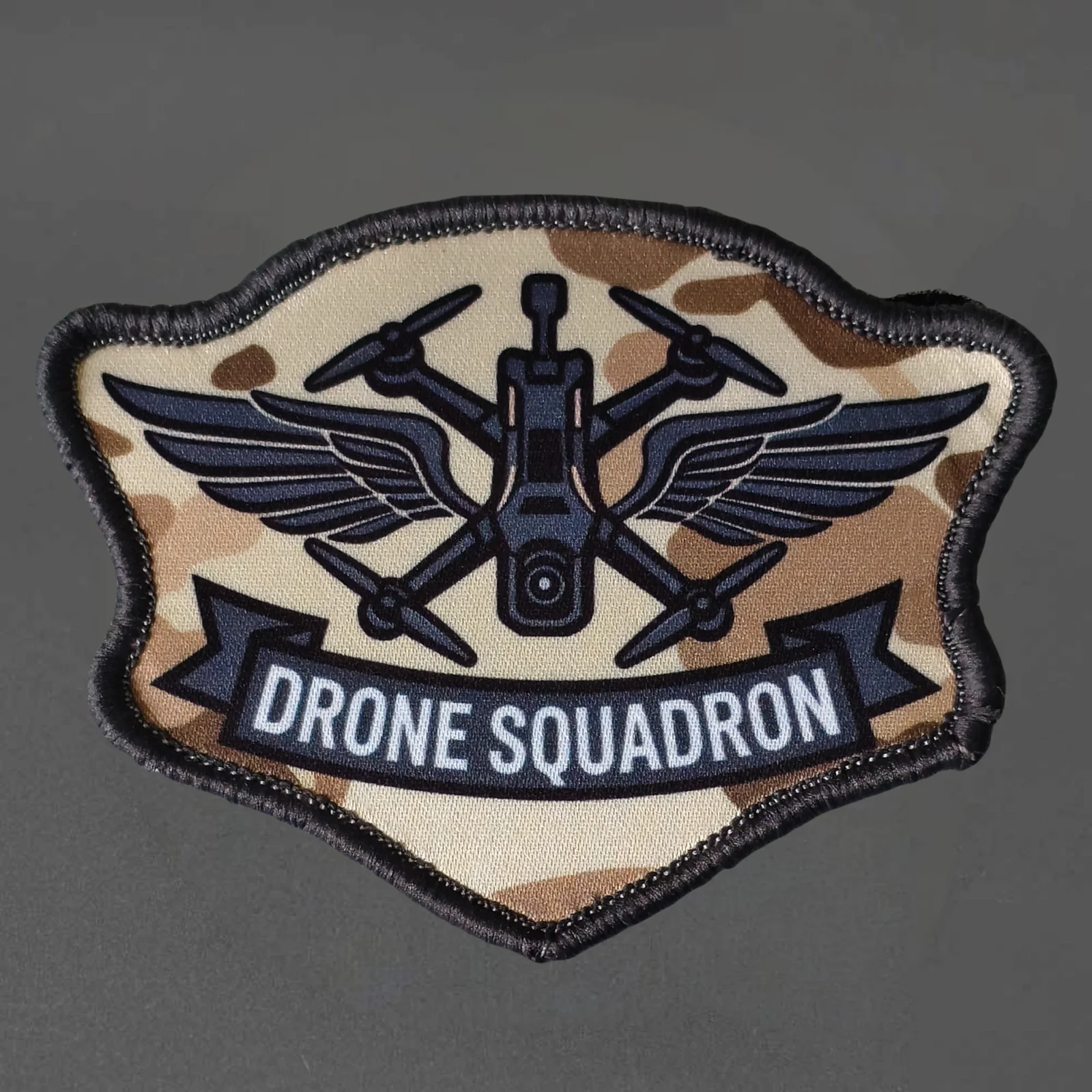 Drone Squadron Printing Patch Tactical Vest Hook and Loop Badge Backpack Morale Appliques Stickers Armband Patches for Clothing