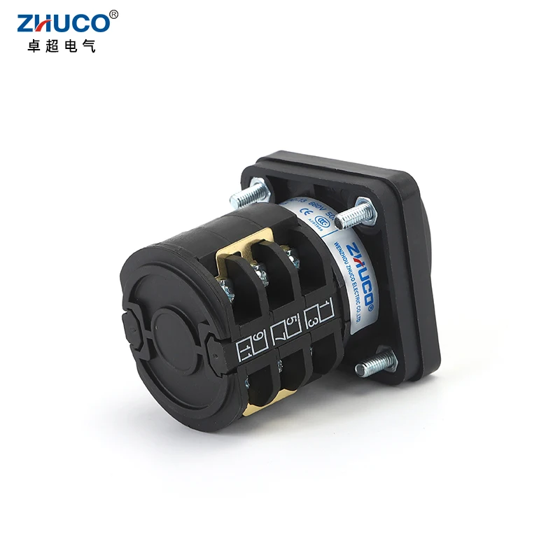 ZHUCO LW8D-10D404-3B 3 Positions 3 Poles 12 Screws 10A Cam Switches Rotary Switch Changeover Control Switch For Electric Motors