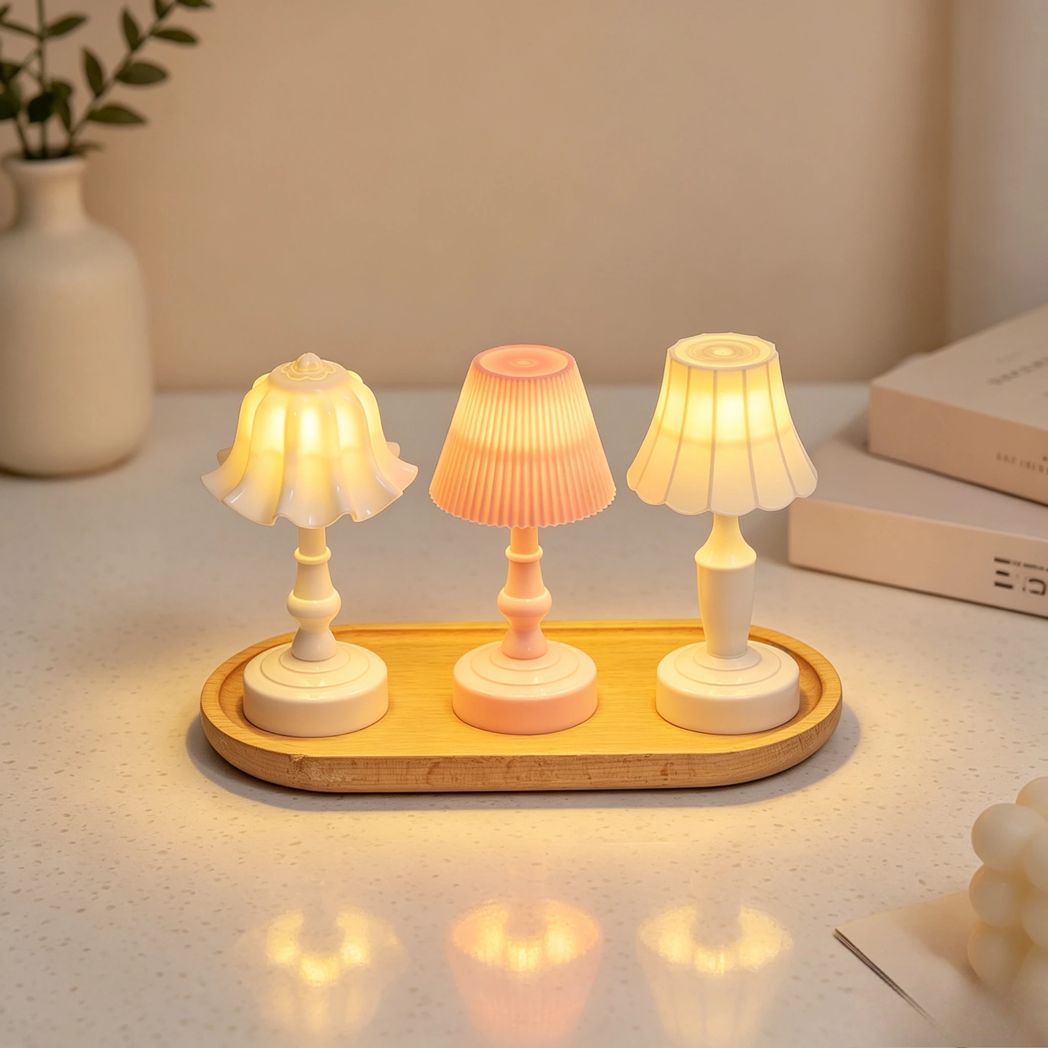 Mini LED Night Light Battery Powered Children's Birthday Gift Atmosphere Lamp for Bedroom Bedside Decoration