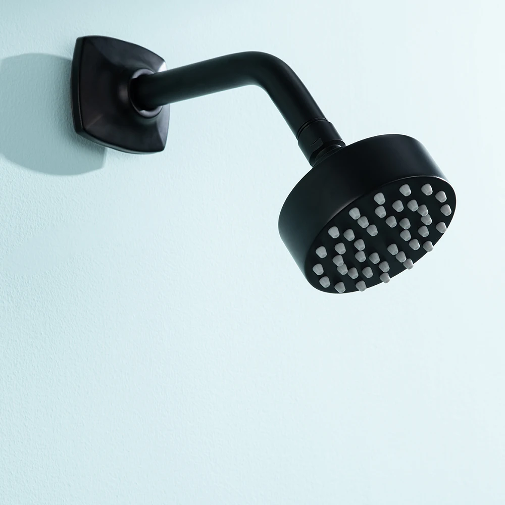 6 Inch Black Gold Shower Head Extension Arm Wall Mounted Rainfall Extend Pipe Tube Stainless Steel Bathroom Accessories.