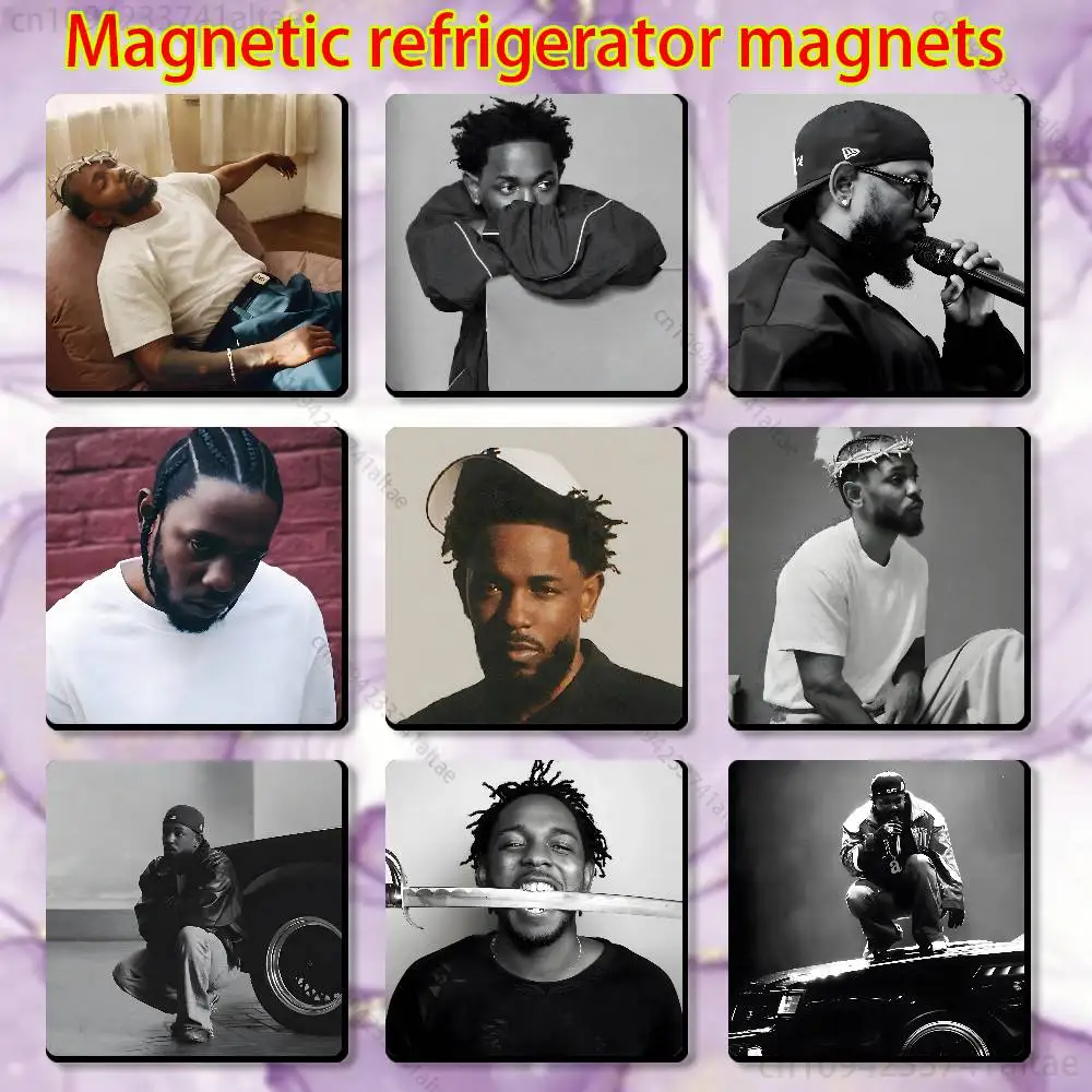 

rapper k-kendrick l-lamar Fridge Magnet Personalized Magnetic Durable Plastic Square Picture Surface Fridge Magnets
