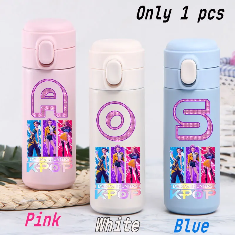 420ML Kpop Kleine Trinkflasche für Studenten, Edelstahl-Isolierbecher, K-Pop Wasserflasche